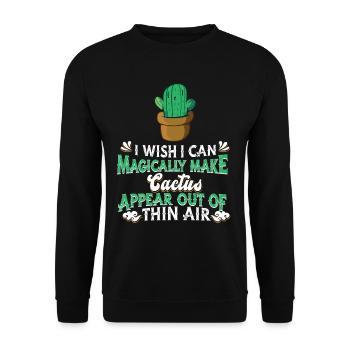 Cactus shrub Cacti prickly garden gardener - Unisex Sweatshirt - black - Front - Alina (178cm) & Michal (187cm)