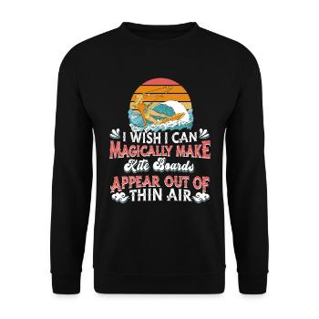 Kitesurfen Kiteboarding Kite Kiten - Unisex Pullover - Schwarz - Vorne - Alina (178cm) & Michal (187cm)
