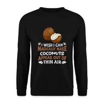 Kokosnuss Kokus Palme - Unisex Pullover - Schwarz - Vorne - Alina (178cm) & Michal (187cm)