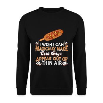 Corn dog - Unisex Sweatshirt - black - Front - Alina (178cm) & Michal (187cm)