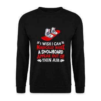 Snowboard Snowboarder Snowboarding - Unisex Sweatshirt - black - Front - Alina (178cm) & Michal (187cm)