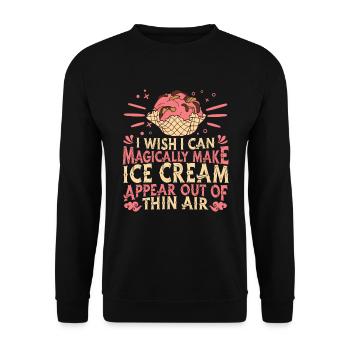 Eis Eiscreme - Unisex Pullover - Schwarz - Vorne - Alina (178cm) & Michal (187cm)