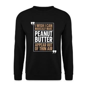 Erdnussbutter Beurre d’arachide Snack - Sweat-shirt Unisexe - noir - Devant - Alina (178cm) & Michal (187cm)