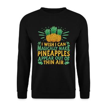 Pineapple - Unisex Sweatshirt - black - Front - Alina (178cm) & Michal (187cm)
