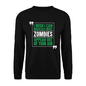 Zombie Monster Halloween - Unisex Pullover - Schwarz - Vorne - Alina (178cm) & Michal (187cm)