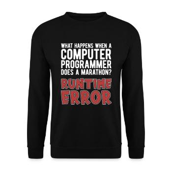 Programmierer Coder Software Entwickler - Unisex Pullover - Schwarz - Vorne - Alina (178cm) & Michal (187cm)