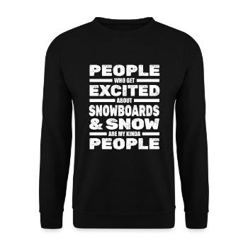 Snowboard Snowboarder Snowboarding - Unisex Sweatshirt - black - Front - Alina (178cm) & Michal (187cm)