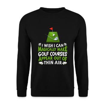 Golf Golfeur Golfeur Golf Golf Terrain - Sweat-shirt Unisexe - noir - Devant - Alina (178cm) & Michal (187cm)