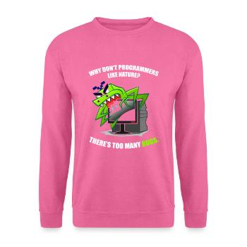 Programmer Coder Software Developer - Unisex Sweatshirt - pink - Front