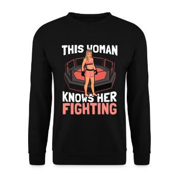 MMA Mixed Martial Arts - Unisex Pullover - Schwarz - Vorne - Alina (178cm) & Michal (187cm)