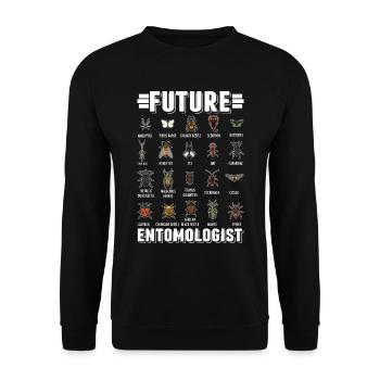 Entomologiste Garçons Filles Insectes - Sweat-shirt Unisexe - noir - Devant - Alina (178cm) & Michal (187cm)