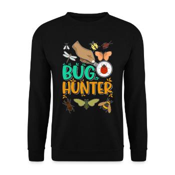 Beetle Hunter Insects Entomologist Biologist - Unisex Sweatshirt - black - Front - Alina (178cm) & Michal (187cm)