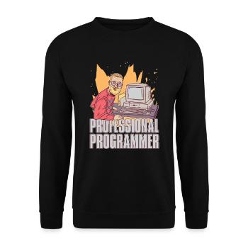 Programmierer Coder Software Entwickler - Unisex Pullover - Schwarz - Vorne - Alina (178cm) & Michal (187cm)