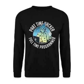 Programmer Coder Software Developer - Unisex Sweatshirt - black - Front - Alina (178cm) & Michal (187cm)