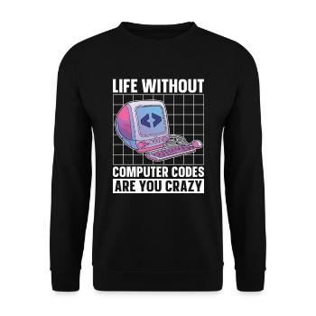 Programmer Coder Software Developer - Unisex Sweatshirt - black - Front - Alina (178cm) & Michal (187cm)