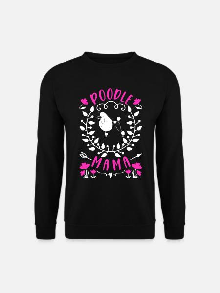 Pudel Mama Niedliche Hundeliebhaberin Pudel - Unisex Pullover - Schwarz