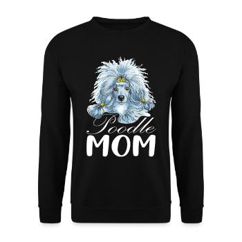 Pudel Mama Hund Liebe Pudel - Unisex Pullover - Schwarz - Vorne - Alina (178cm) & Michal (187cm)