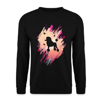 Süße Pudel Mama Hund Pudel Mama - Unisex Pullover - Schwarz - Vorne - Alina (178cm) & Michal (187cm)