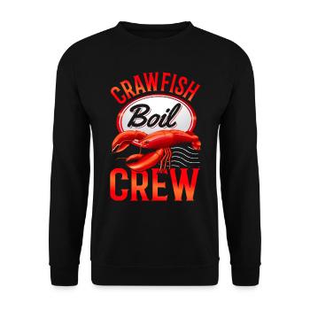 Krebskoch-Crew Lustige Krebse essen - Unisex Pullover - Schwarz - Vorne - Alina (178cm) & Michal (187cm)