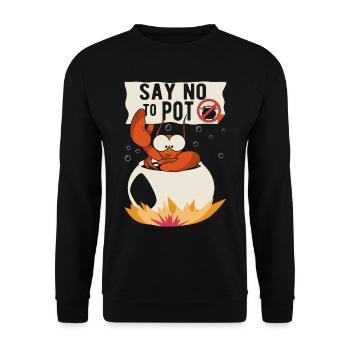 Les crabes cuisinent le jeu de mots Drôle d’écrevisses - Sweat-shirt Unisexe - noir - Devant - Alina (178cm) & Michal (187cm)