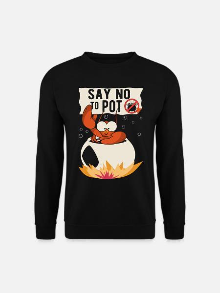 Crabs cook pun Funny crayfish - Unisex Sweatshirt - black