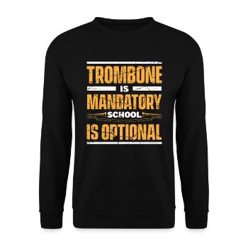 Trombone - Sweat-shirt Unisexe - noir - Devant - Alina (178cm) & Michal (187cm)