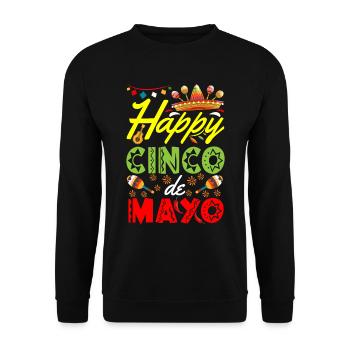 Mexican Fiesta Party Cinco De Mayo - Unisex Sweatshirt - black - Front - Alina (178cm) & Michal (187cm)