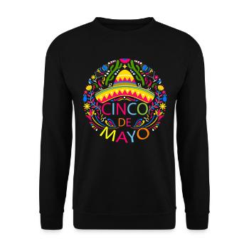 Fiesta Cheerful Cinco De Mayo Party - Unisex Sweatshirt - black - Front - Alina (178cm) & Michal (187cm)
