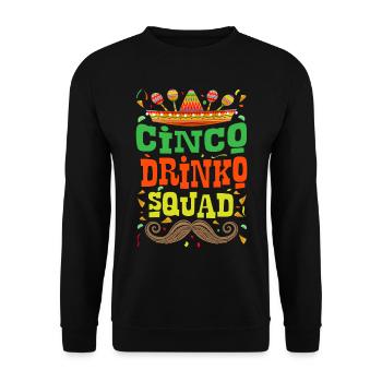 Mexikanische Fiesta Cinco De Mayo Trinkgelage - Unisex Pullover - Schwarz - Vorne - Alina (178cm) & Michal (187cm)