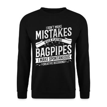 Drôle de cornemuse Musicien Musique Forte Cornemuse - Sweat-shirt Unisexe - noir - Devant - Alina (178cm) & Michal (187cm)