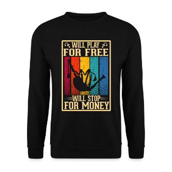 Musiciens de cornemuse bruyants cornemuses - Sweat-shirt Unisexe - noir - Devant - Alina (178cm) & Michal (187cm)