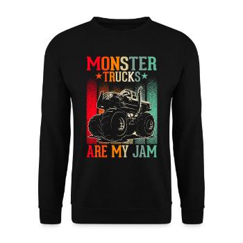 Monstertrucks Jungen Mädchen Monstertruck - Unisex Pullover - Schwarz - Vorne - Alina (178cm) & Michal (187cm)