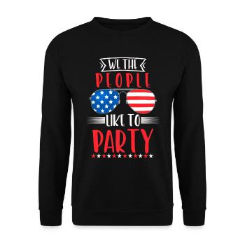 Sunglasses USA Party 4 juillet - Sweat-shirt Unisexe - noir - Devant - Alina (178cm) & Michal (187cm)