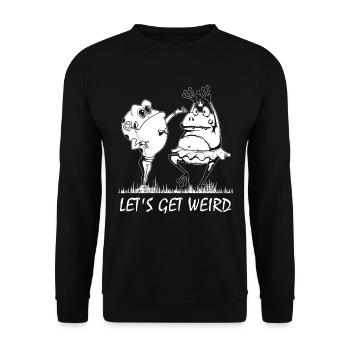 Strange Frogs Funny Amphibian - Unisex Sweatshirt - black - Front - Alina (178cm) & Michal (187cm)