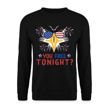 Eagle Independence Day July 4 - Unisex Sweatshirt - black - Front - Alina (178cm) & Michal (187cm)