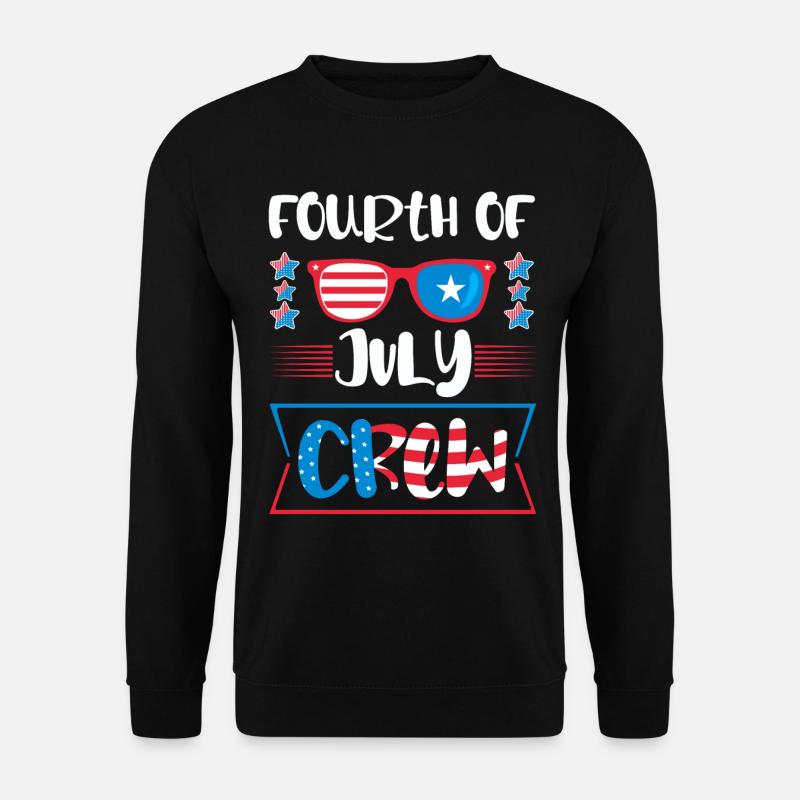 Vierter Juli Besatzung USA - Unisex Pullover - Schwarz