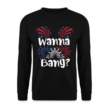July 4 Humor for Adults Fireworks Joke - Unisex Sweatshirt - black - Front - Alina (178cm) & Michal (187cm)