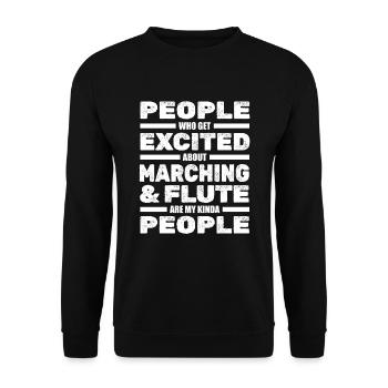 Spielmannszug Fanfarenzug Flûte Flûte Flûte - Sweat-shirt Unisexe - noir - Devant - Alina (178cm) & Michal (187cm)