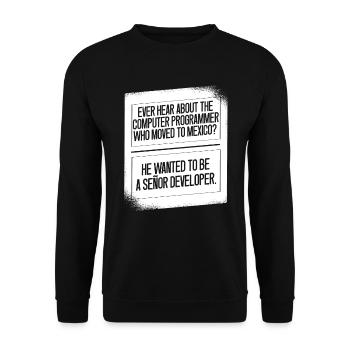Programmierer Coder Software Entwickler - Unisex Pullover - Schwarz - Vorne - Alina (178cm) & Michal (187cm)