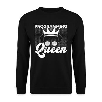 Programmierer Coder Software Entwickler - Unisex Pullover - Schwarz - Vorne - Alina (178cm) & Michal (187cm)