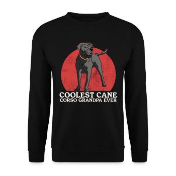 Cane Corso Grand-père Chien Propriétaire de chien Cadeau - Sweat-shirt Unisexe - noir - Devant - Alina (178cm) & Michal (187cm)