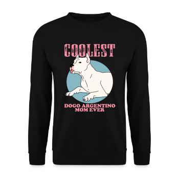 Dogo Argentino Maman Chien Propriétaire Cadeau - Sweat-shirt Unisexe - noir - Devant - Alina (178cm) & Michal (187cm)