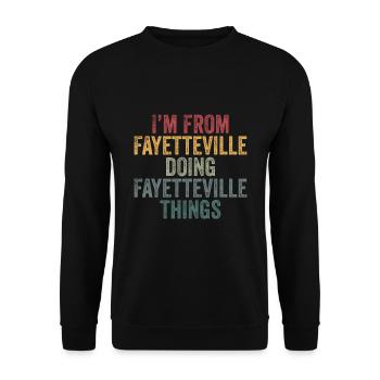 Fayetteville choses ville - Sweat-shirt Unisexe - noir - Devant - Alina (178cm) & Michal (187cm)