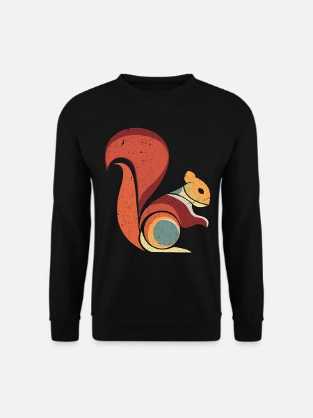 Retro Squirrel Rodent Animal - Unisex Sweatshirt - black