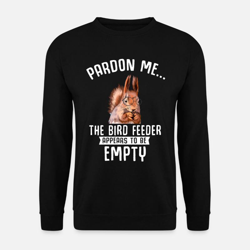 Empty bird feeding place squirrels - Unisex Sweatshirt - black