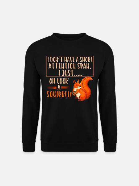 Short attention squirrels - Unisex Sweatshirt - black