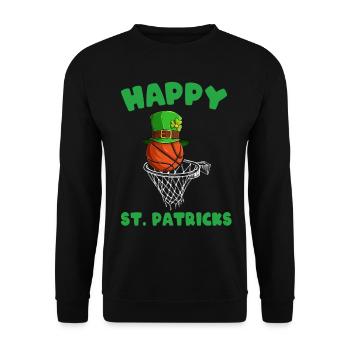 Basketball Bonne Saint-Patrick - Sweat-shirt Unisexe - noir - Devant - Alina (178cm) & Michal (187cm)