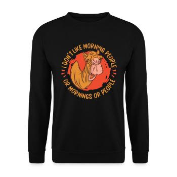 Les chameaux piétinent le dromadaire animal - Sweat-shirt Unisexe - noir - Devant - Alina (178cm) & Michal (187cm)