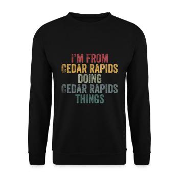 Cedar Rapids things city - Unisex Sweatshirt - black - Front - Alina (178cm) & Michal (187cm)