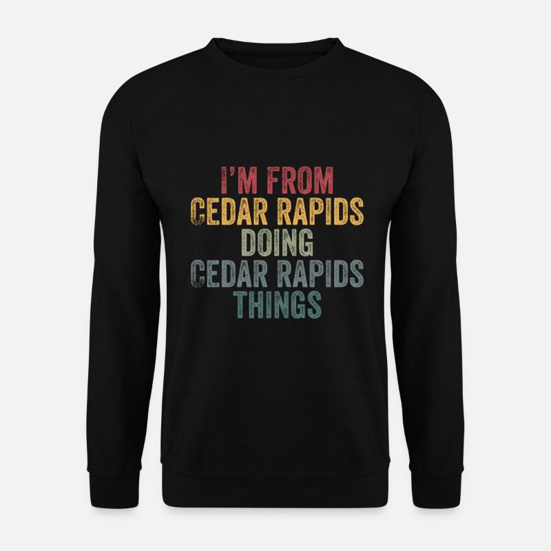 Cedar Rapids choses ville - Sweat-shirt Unisexe - noir